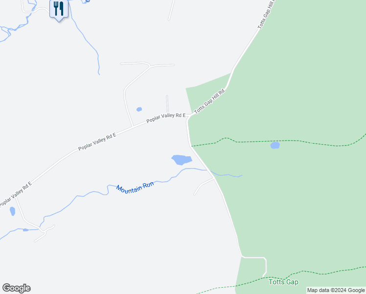 map of restaurants, bars, coffee shops, grocery stores, and more near 1500 Totts Gap Road in Stroudsburg