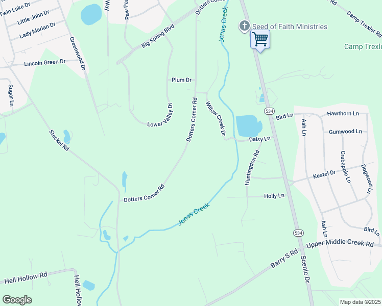 map of restaurants, bars, coffee shops, grocery stores, and more near 630 Dotters Corner Road in Kunkletown