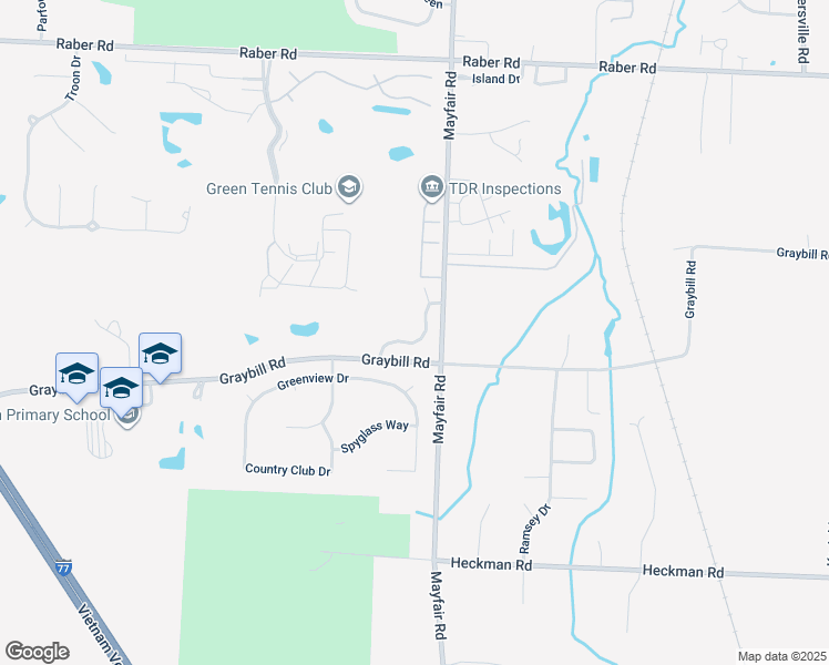 map of restaurants, bars, coffee shops, grocery stores, and more near 4052 Sara Drive in Uniontown