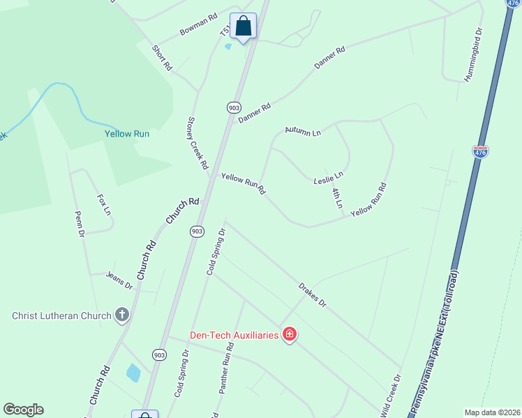 map of restaurants, bars, coffee shops, grocery stores, and more near 26 Yellow Run Rd in Jim Thorpe