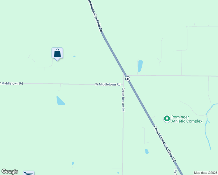 map of restaurants, bars, coffee shops, grocery stores, and more near 5075 West Middletown Road in Canfield