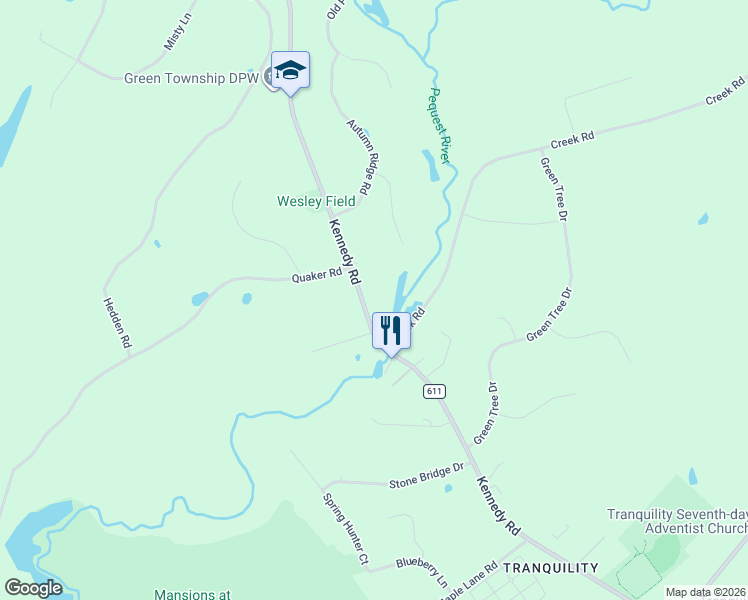 map of restaurants, bars, coffee shops, grocery stores, and more near 112 Kennedy Road in Green Township