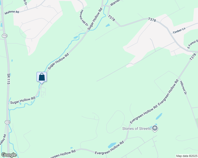 map of restaurants, bars, coffee shops, grocery stores, and more near 250 Brink Road in Saylorsburg
