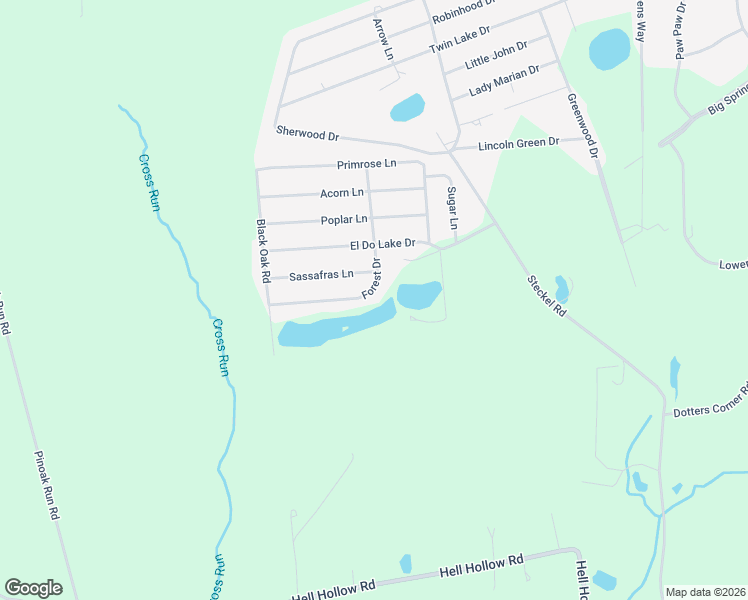 map of restaurants, bars, coffee shops, grocery stores, and more near 4167 Forest Drive in Kunkletown