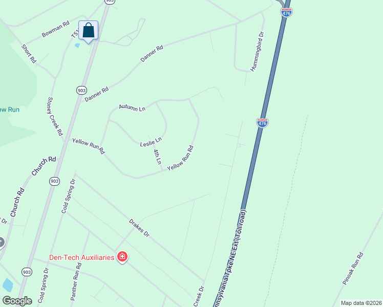 map of restaurants, bars, coffee shops, grocery stores, and more near 139 Yellow Run Road in Jim Thorpe