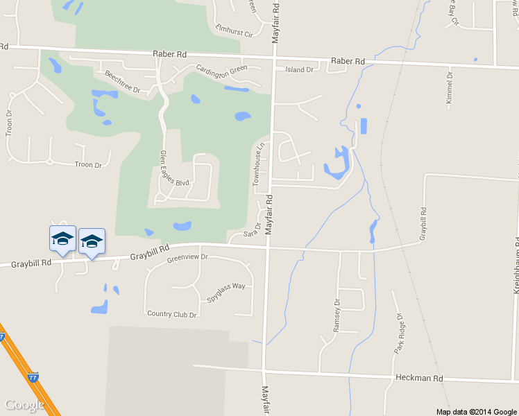 map of restaurants, bars, coffee shops, grocery stores, and more near 4020 Sara Drive in Uniontown