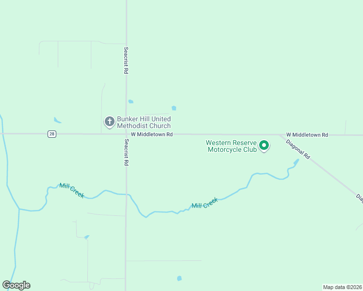map of restaurants, bars, coffee shops, grocery stores, and more near 14609 West Middletown Road in Salem