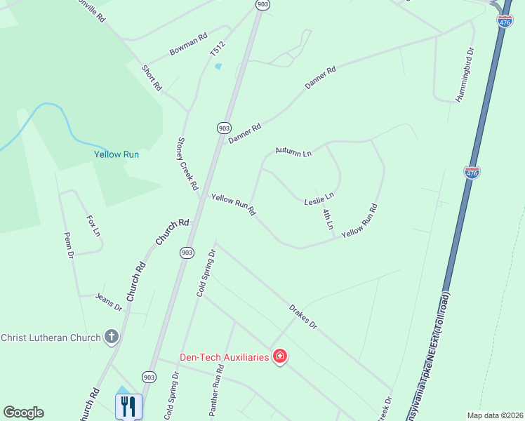 map of restaurants, bars, coffee shops, grocery stores, and more near 8 Autumn Lane in Jim Thorpe