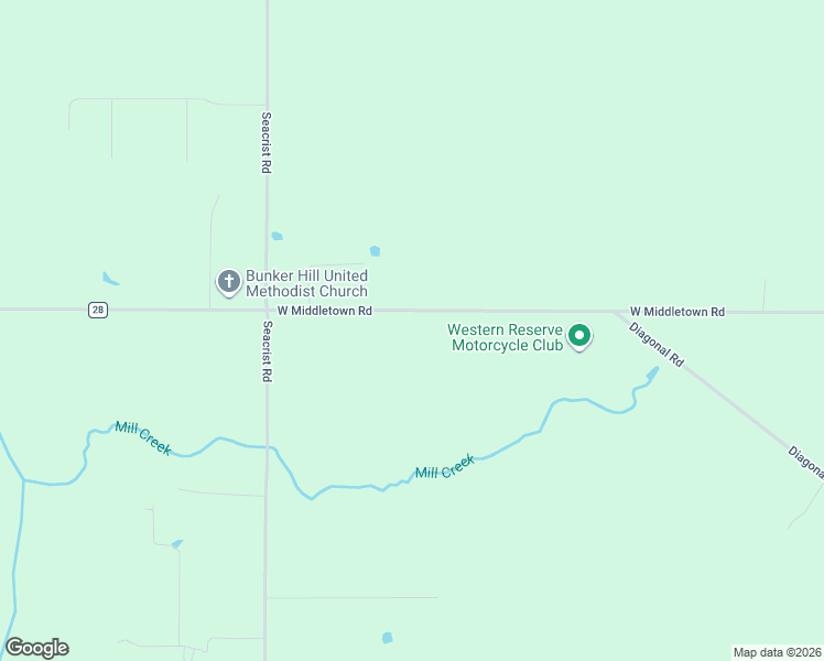 map of restaurants, bars, coffee shops, grocery stores, and more near 14609 West Middletown Road in Salem