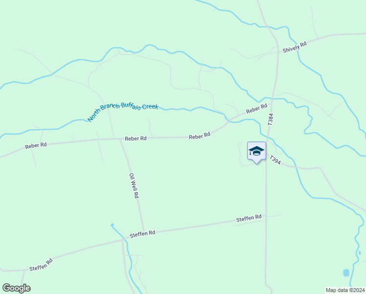 map of restaurants, bars, coffee shops, grocery stores, and more near 453 Reber Road in Mifflinburg