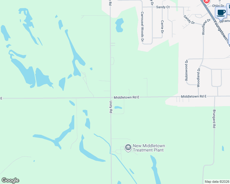 map of restaurants, bars, coffee shops, grocery stores, and more near 4081 East Middletown Road in New Middletown