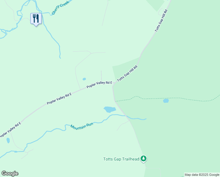 map of restaurants, bars, coffee shops, grocery stores, and more near 1355 Totts Gap Hill Road in Stroudsburg