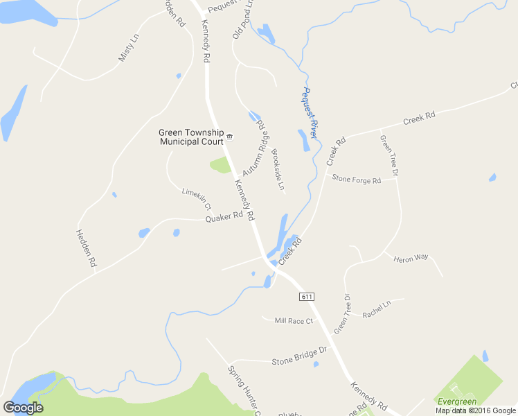 map of restaurants, bars, coffee shops, grocery stores, and more near 122 Kennedy Road in Green Township