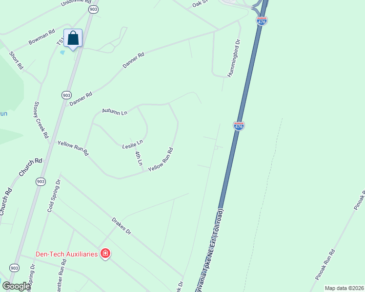 map of restaurants, bars, coffee shops, grocery stores, and more near 139 Yellow Run Road in Jim Thorpe