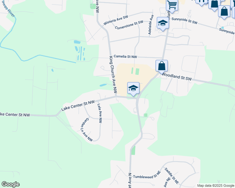 map of restaurants, bars, coffee shops, grocery stores, and more near 1101 Lake Center Street Northwest in Uniontown