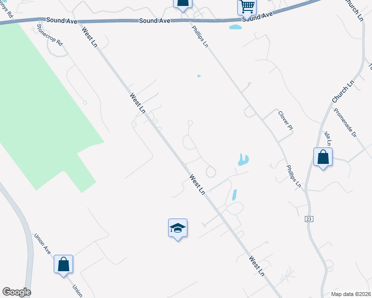 map of restaurants, bars, coffee shops, grocery stores, and more near 70 Rolling Meadow Lane in Riverhead