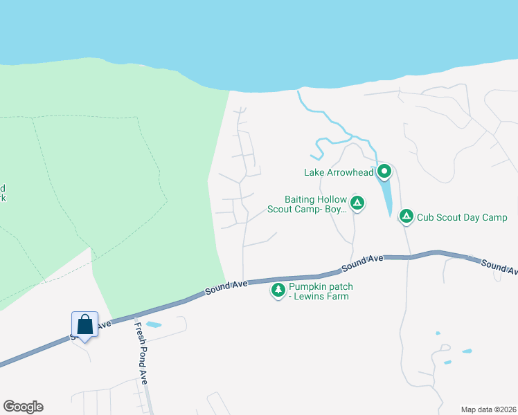 map of restaurants, bars, coffee shops, grocery stores, and more near 56 Fern Road in Calverton