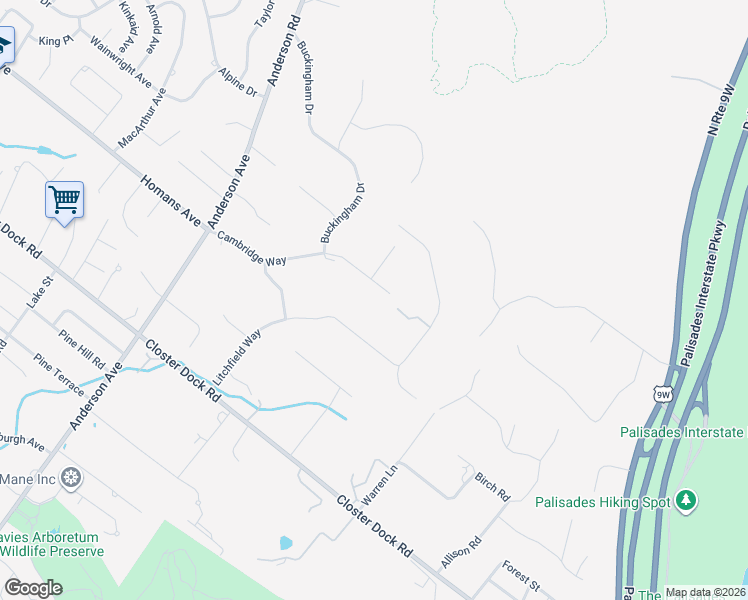 map of restaurants, bars, coffee shops, grocery stores, and more near 29 Cambridge Way in Closter