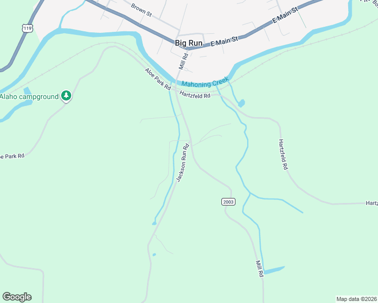 map of restaurants, bars, coffee shops, grocery stores, and more near 3-41 Daisy Lane in Punxsutawney