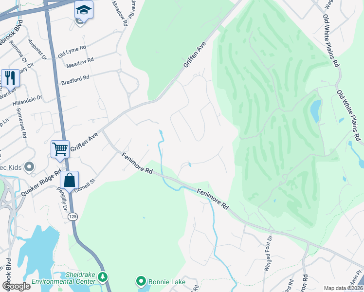 map of restaurants, bars, coffee shops, grocery stores, and more near 19 Split Tree Road in Scarsdale