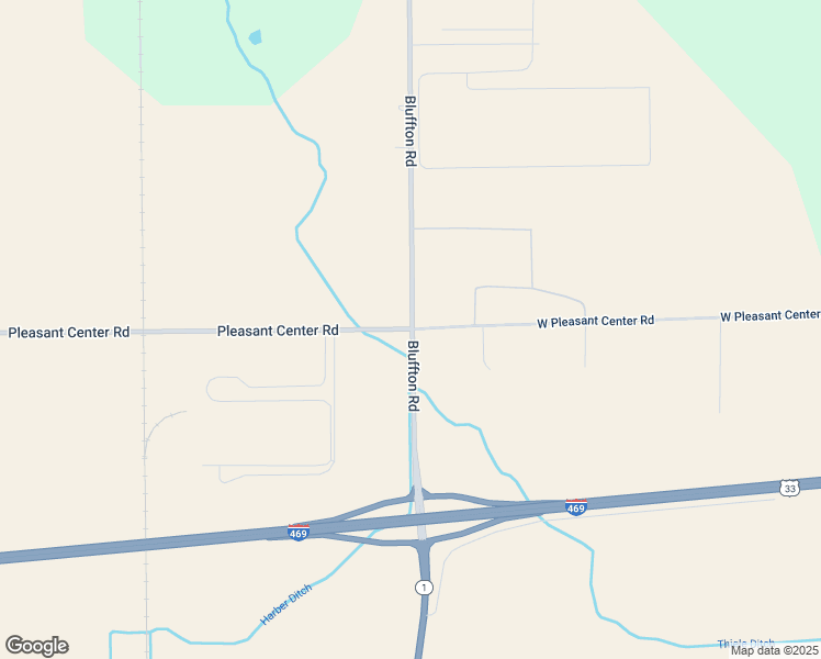 map of restaurants, bars, coffee shops, grocery stores, and more near 2323 Pleasant Center Road in Fort Wayne