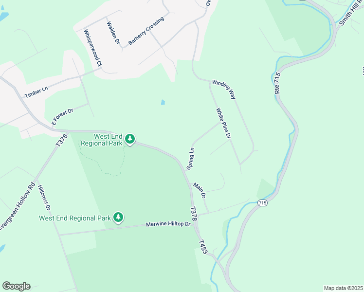 map of restaurants, bars, coffee shops, grocery stores, and more near 2525 Spring Lane in Saylorsburg