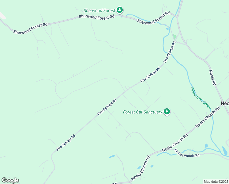 map of restaurants, bars, coffee shops, grocery stores, and more near 293 Five Springs Road in Stroudsburg