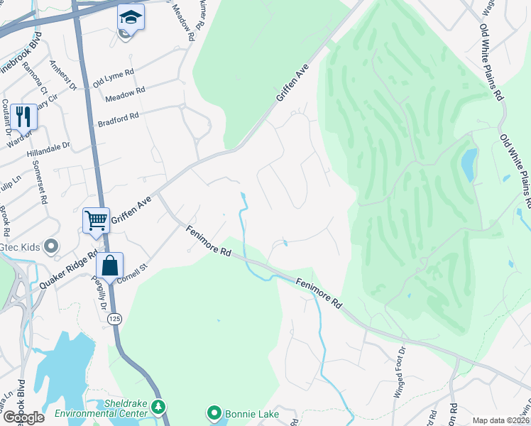 map of restaurants, bars, coffee shops, grocery stores, and more near 19 Split Tree Road in Scarsdale