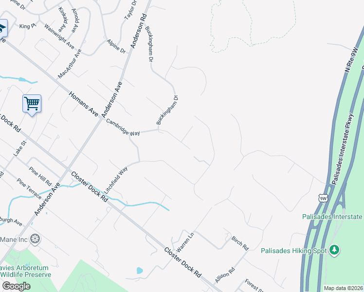 map of restaurants, bars, coffee shops, grocery stores, and more near 29 Cambridge Way in Closter