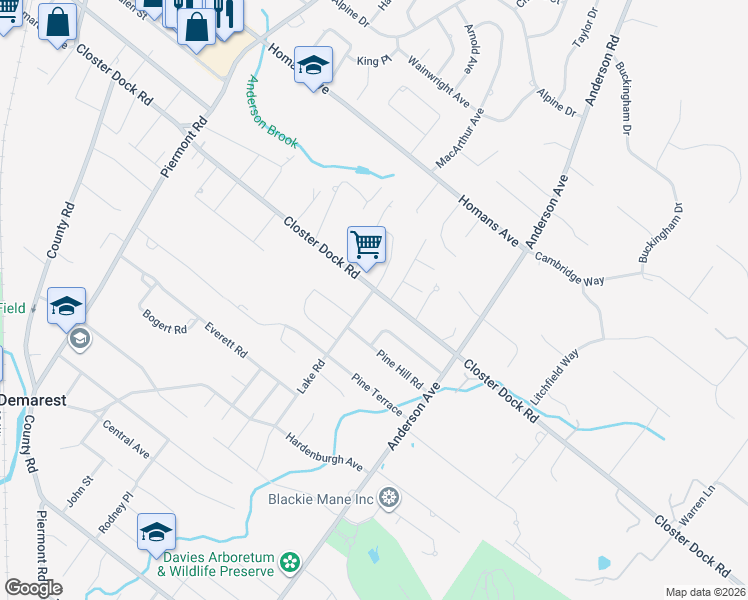 map of restaurants, bars, coffee shops, grocery stores, and more near 684 Closter Dock Road in Closter