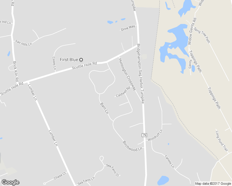 map of restaurants, bars, coffee shops, grocery stores, and more near 74 Caldwell Road in Bridgehampton