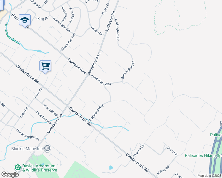 map of restaurants, bars, coffee shops, grocery stores, and more near 6 Charney Drive in Alpine