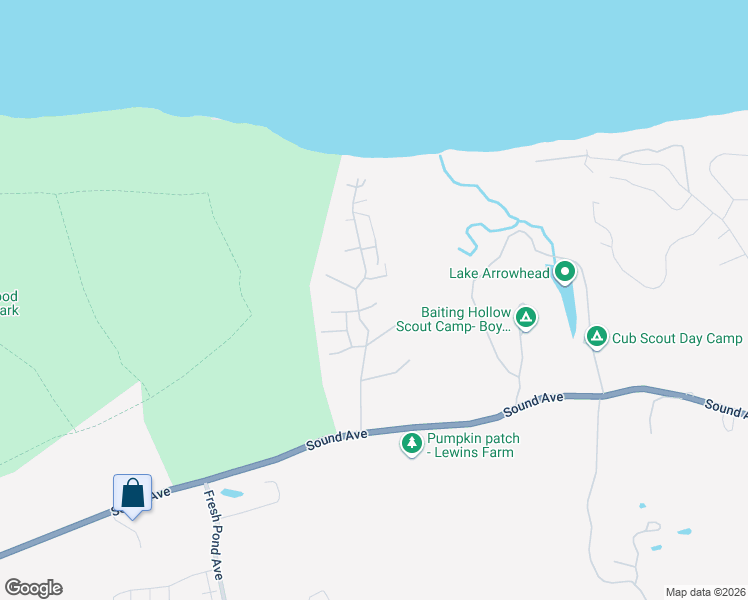 map of restaurants, bars, coffee shops, grocery stores, and more near 56 Fern Road in Calverton