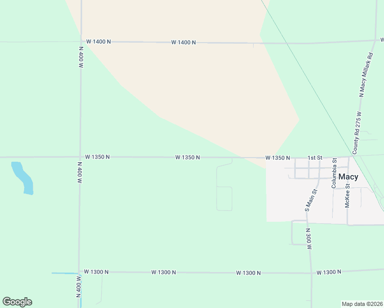 map of restaurants, bars, coffee shops, grocery stores, and more near 3502 West 1350 North in Macy