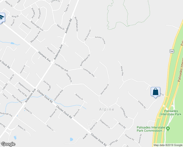 map of restaurants, bars, coffee shops, grocery stores, and more near 29 Cambridge Way in Closter