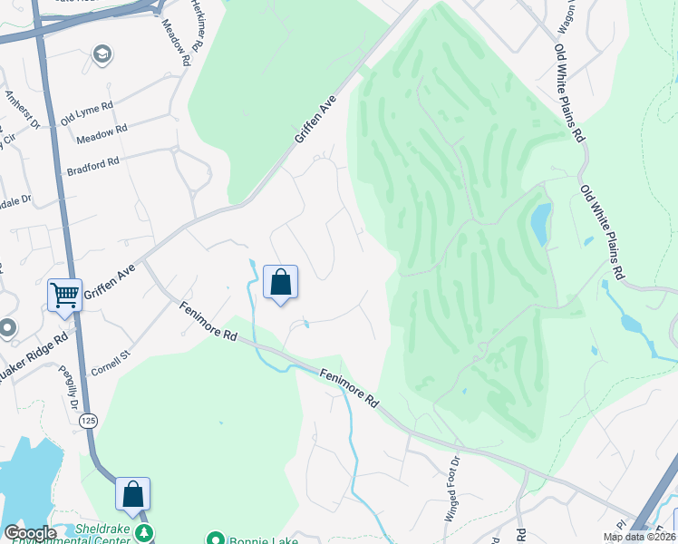 map of restaurants, bars, coffee shops, grocery stores, and more near 21 Fenbrook Drive in Larchmont