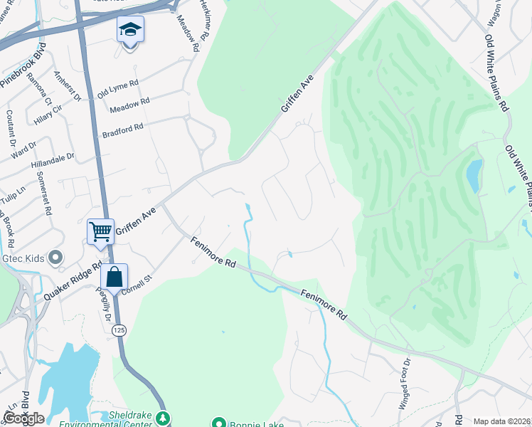 map of restaurants, bars, coffee shops, grocery stores, and more near 19 Split Tree Road in Scarsdale