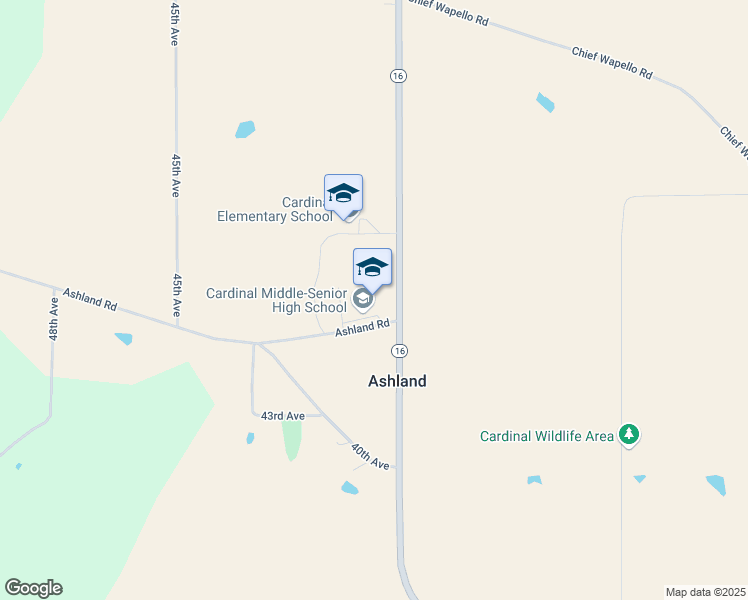 map of restaurants, bars, coffee shops, grocery stores, and more near 4045 Ashland Road in Eldon