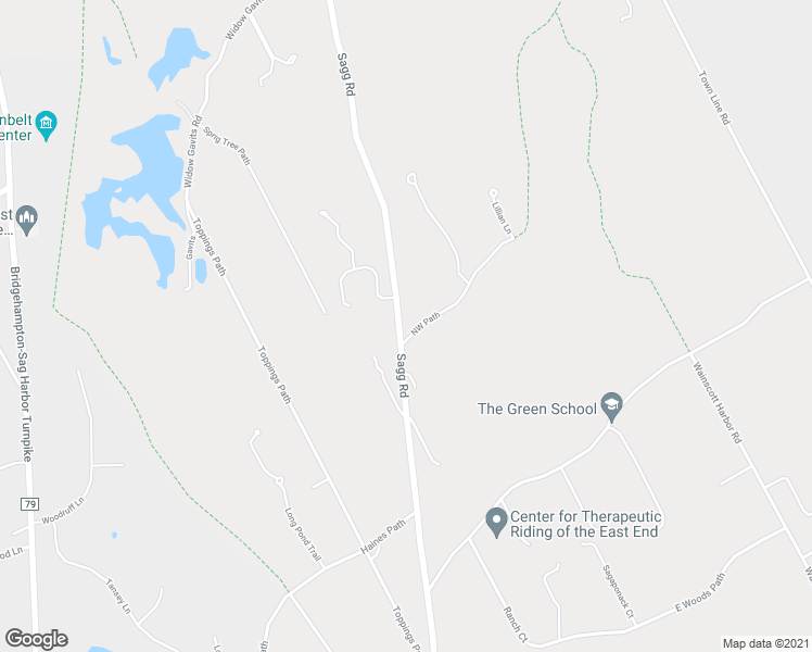 map of restaurants, bars, coffee shops, grocery stores, and more near 21 Northwest Drive in Sag Harbor