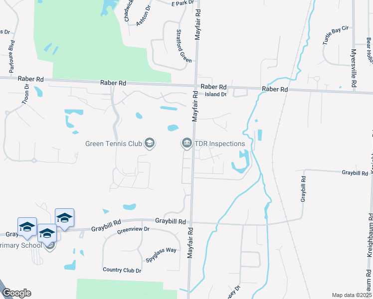 map of restaurants, bars, coffee shops, grocery stores, and more near 3950 Royal Liverpool Drive in Uniontown
