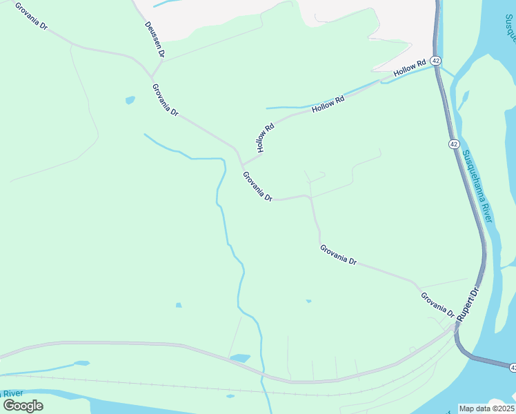 map of restaurants, bars, coffee shops, grocery stores, and more near 268 Grovania Drive in Bloomsburg