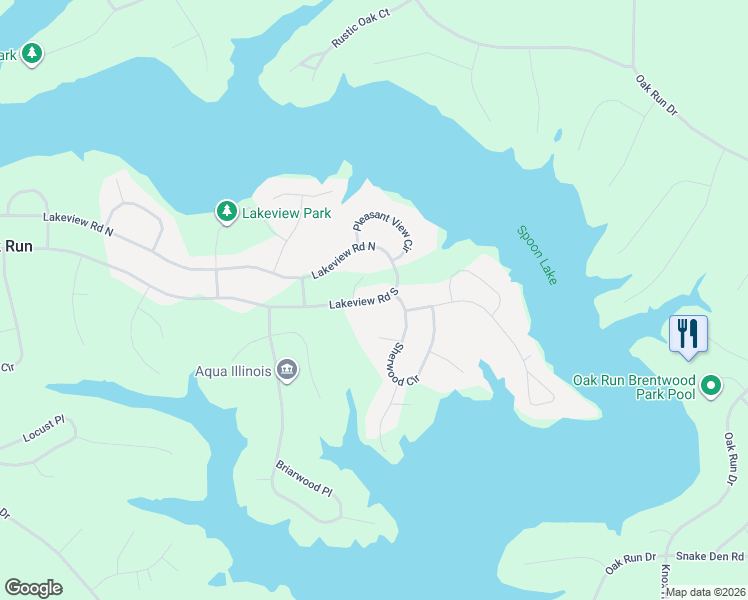 map of restaurants, bars, coffee shops, grocery stores, and more near 34-66 Lakeview Road South in Dahinda