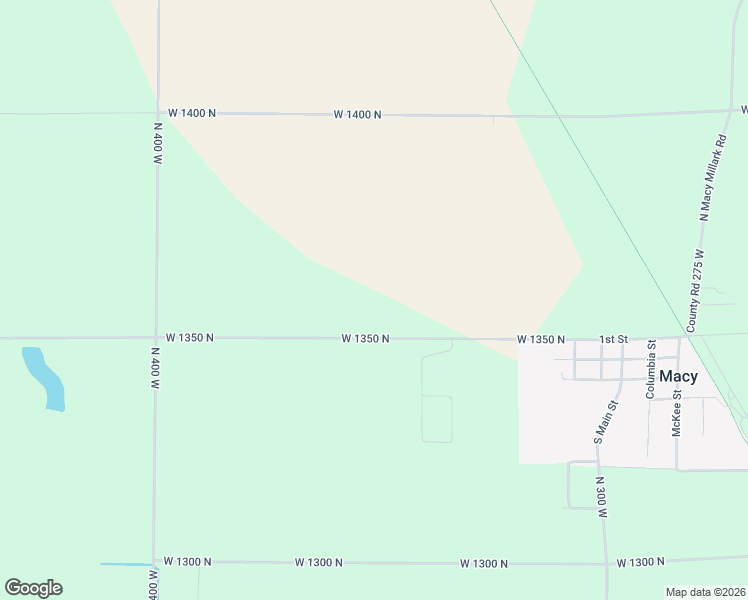 map of restaurants, bars, coffee shops, grocery stores, and more near 3502 West 1350 North in Macy