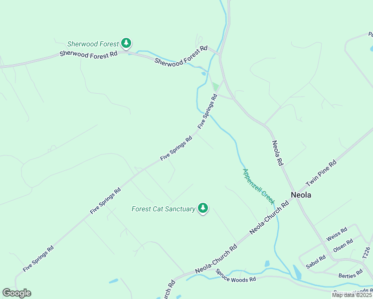 map of restaurants, bars, coffee shops, grocery stores, and more near 364 Five Springs Road in Stroudsburg