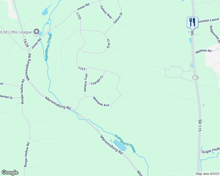 map of restaurants, bars, coffee shops, grocery stores, and more near 1621 Starry Lane in Effort