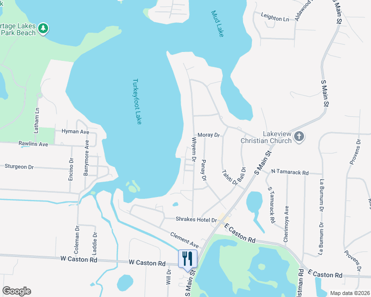 map of restaurants, bars, coffee shops, grocery stores, and more near 4714 Bickford Avenue in Akron