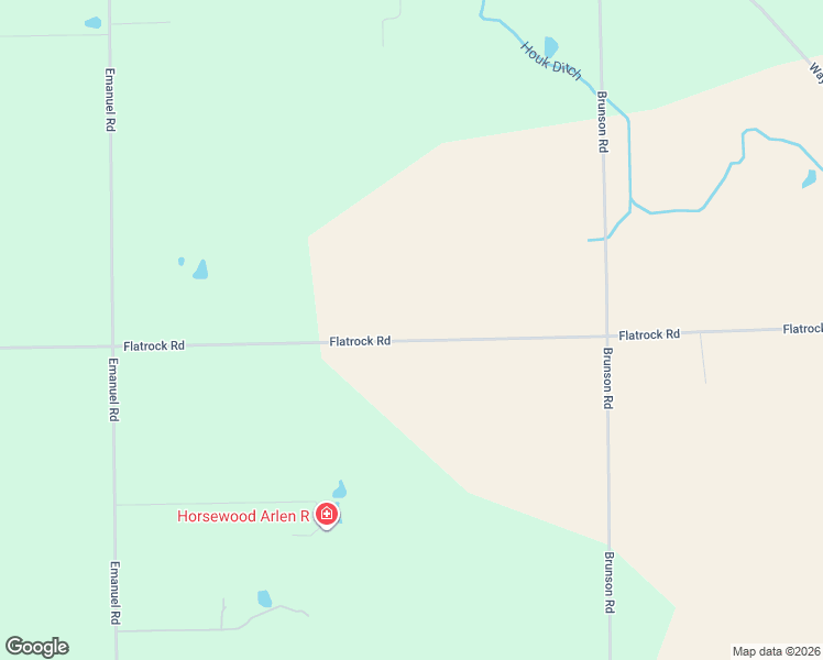 map of restaurants, bars, coffee shops, grocery stores, and more near 8629 Flatrock Road in Hoagland