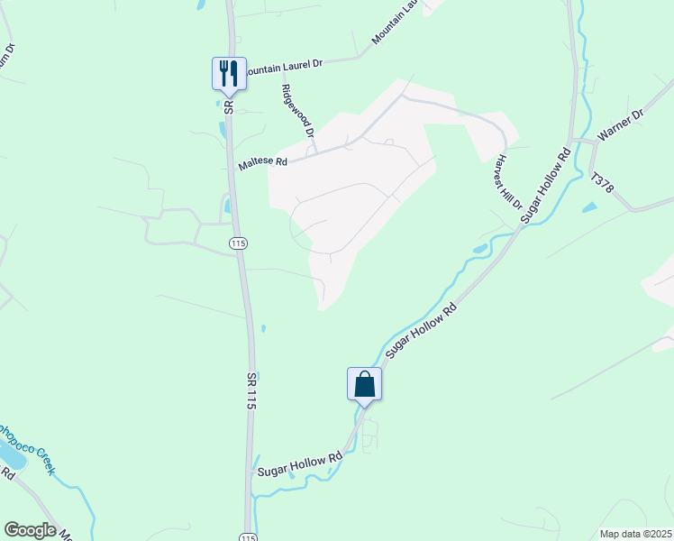 map of restaurants, bars, coffee shops, grocery stores, and more near in Effort