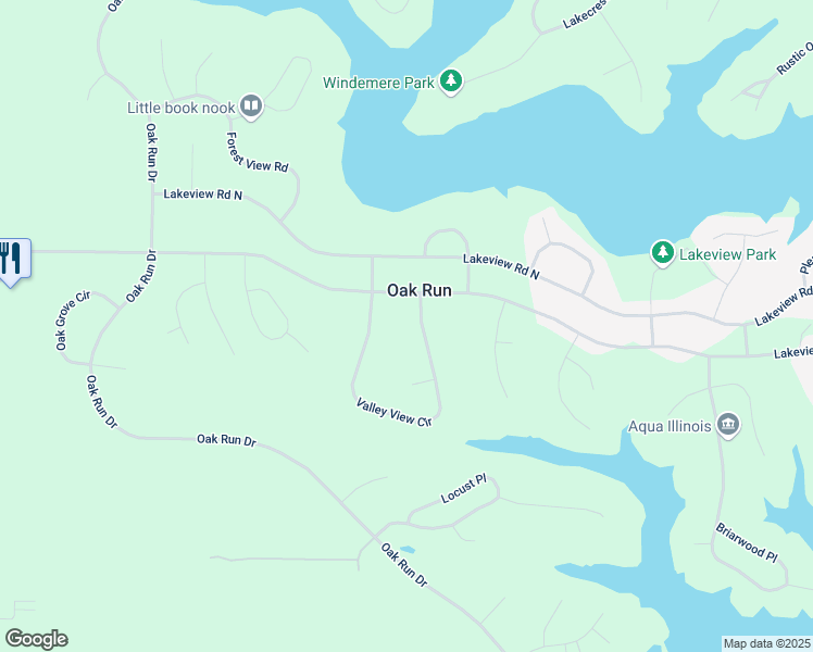 map of restaurants, bars, coffee shops, grocery stores, and more near 396 Valley View Circle in Dahinda