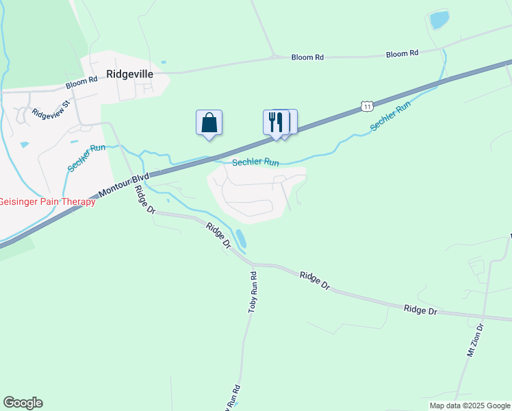 map of restaurants, bars, coffee shops, grocery stores, and more near 341 Adams Drive in Danville